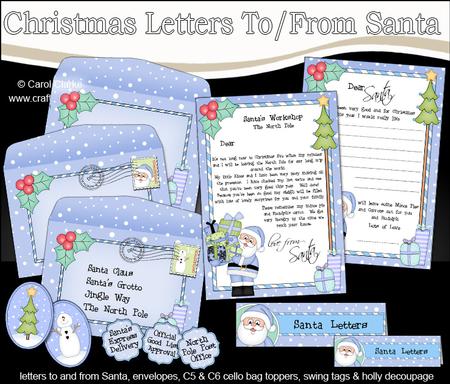 Xmas Santa Child's Santa Letter to and from Santa