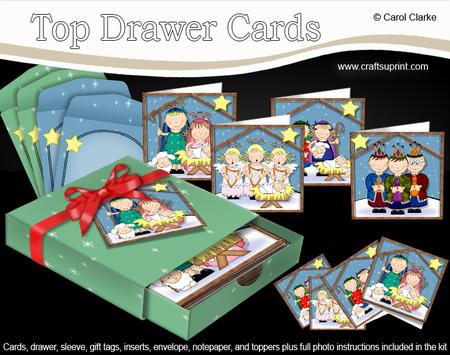 3D Xmas Nativity Top Drawer Cards Bumper Kit