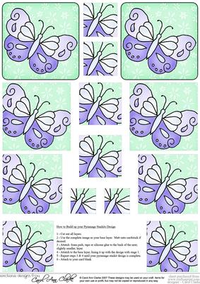 Fluttery Butterfly Pyramage Sheet