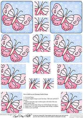 Fluttery Butterfly Pyramage Sheet