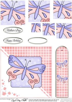Butterfly Quick Card with Pyramage