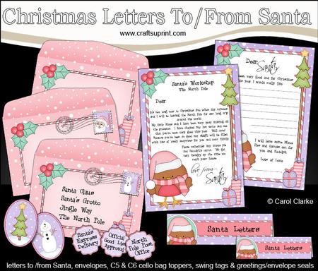 Xmas Bobbin Robin Child's Santa Letter to and from Santa