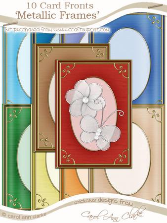 A5 'gold Metallic Frame' Card Fronts Kit