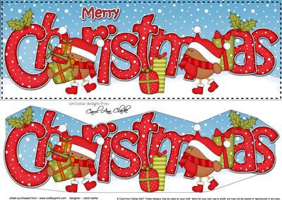 Large Dl Christmas Bobbin Robin 3D Decoupage