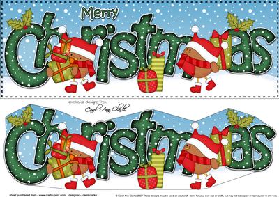 Large Dl Christmas Bobbin Robin 3D Decoupage