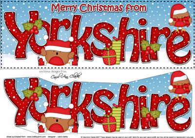 Large Dl Christmas from Yorkshire Bobbin Robin 3D Decoupage