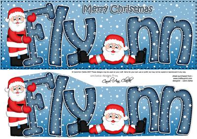 Large Dl Christmas Flynn Santa 3D Decoupage