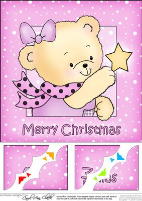 8 x 8 Rosie's Xmas Star Scalloped Corner Topper