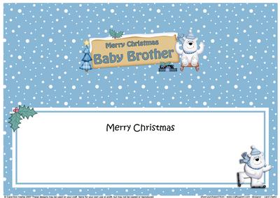 Lge Dl Xmas Baby Brother Ben Polar Bear Insert