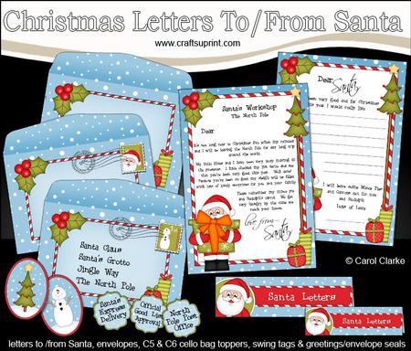 Xmas Santa Child's Santa Letter to and from Santa