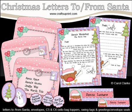 Xmas Bobbin Robin Child's Santa Letter to and from Santa