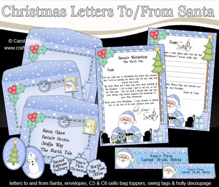 Xmas Baby's 1st Santa Letter to and from Santa