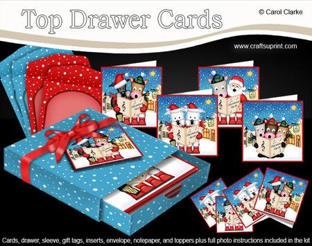 3D Xmas Carol Singers Top Drawer Cards Bumper Kit