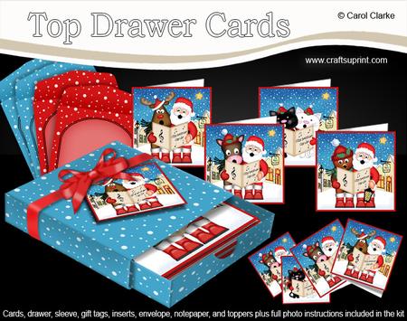 3D Xmas Carol Singers Top Drawer Cards Bumper Kit