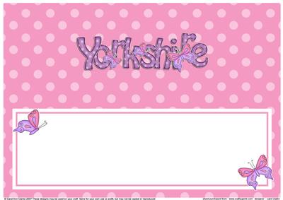 Large Dl Happy Birthday from Yorkshire Butterfly Insert