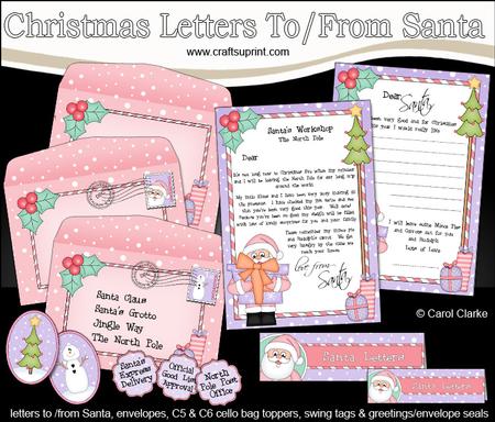 Xmas Santa Child's Santa Letter to and from Santa