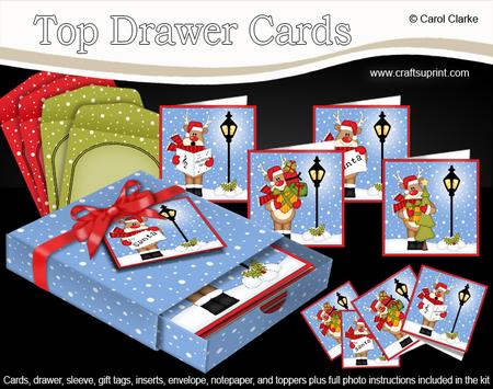 3D Xmas Rudolph Top Drawer Cards Bumper Kit