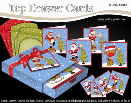 3D Xmas Dressing the Tree Top Drawer Cards Bumper Kit