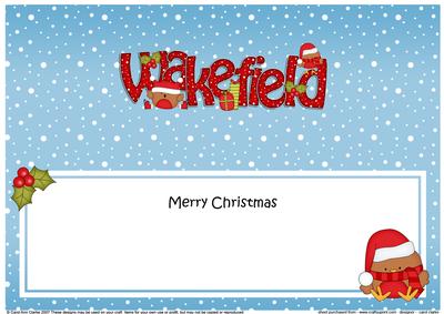 Large Dl Xmas from Wakefield Robins Matching Insert
