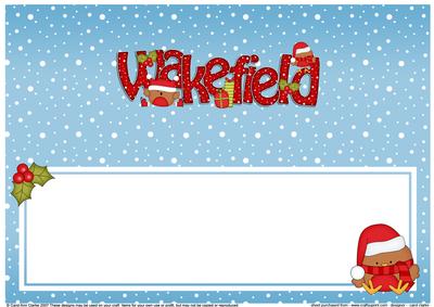 Large Dl Xmas from Wakefield Robins Matching Insert