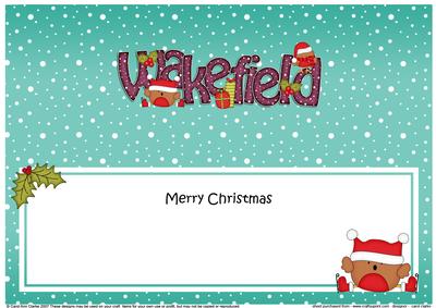 Large Dl Xmas from Yorkshire Robins Matching Insert