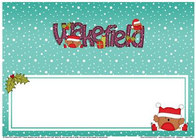 Large Dl Xmas from Yorkshire Robins Matching Insert