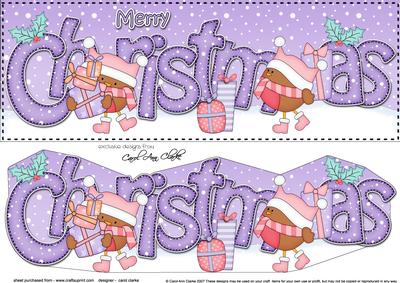 Large Dl Christmas Bobbin Robin 3D Decoupage