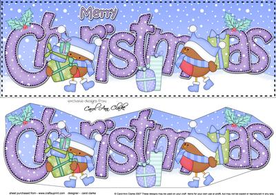 Large Dl Christmas Bobbin Robin 3D Decoupage