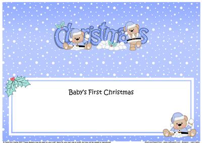 Baby's 1st Christmas Livvy Bear Large Dl Insert