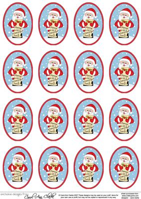 Santa's List Christmas Gift Tags