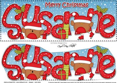 Large Dl Xmas Susanne Robins 3D Decoupage