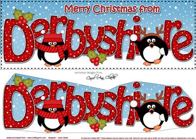 Large Dl Xmas from Derbyshire Pip Penguin 3D Decoupage