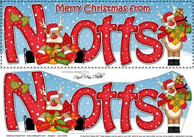 Large Dl Xmas from Notts Rudolph 3D Decoupage