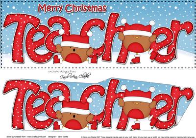 Large Dl Xmas Teacher Bobbin Robin 3D Decoupage