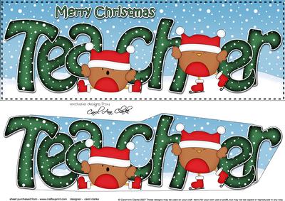 Large Dl Xmas Teacher Bobbin Robin 3D Decoupage