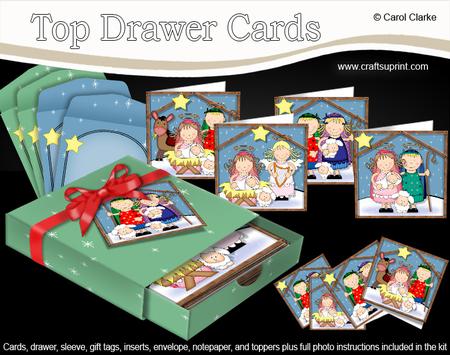 3D Xmas Nativity Top Drawer Cards Bumper Kit