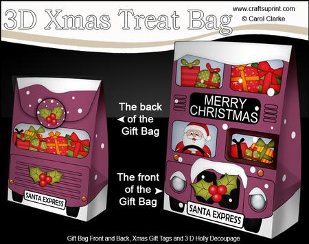3D Christmas Santa Express Gift Bag Mini Kit