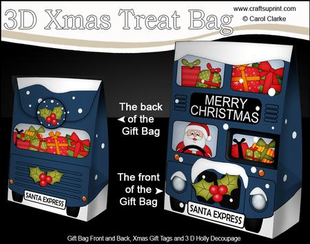 3D Christmas Santa Express Gift Bag Mini Kit