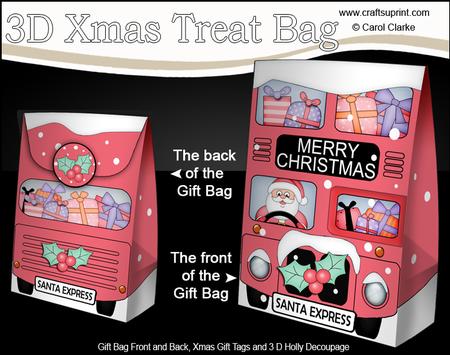 3D Christmas Santa Express Gift Bag Mini Kit