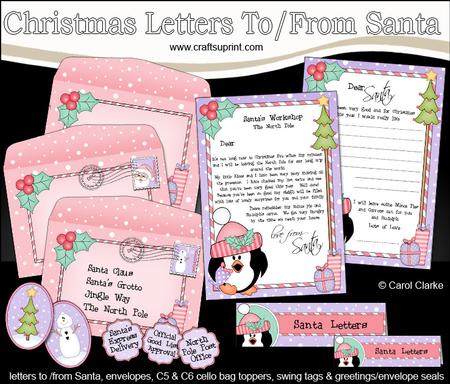 Xmas Pip Penguin Child's Santa Letter to and from Santa