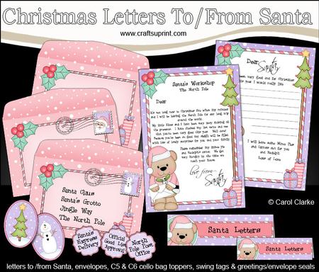 Xmas Livvy Bear Child's Santa Letter to and from Santa