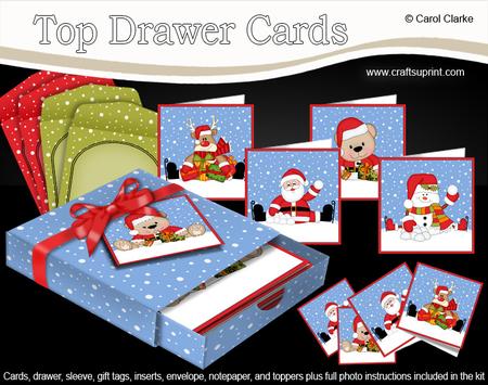 3D Xmas Snowy Fun Top Drawer Cards Bumper Kit