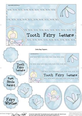 Tooth Fairy Bag Toppers Tags & Greetings