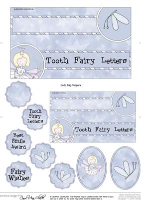 Tooth Fairy Bag Toppers Tags & Greetings