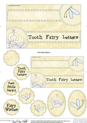 Tooth Fairy Bag Toppers Tags & Greetings