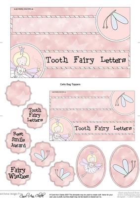 Tooth Fairy Bag Toppers Tags & Greetings
