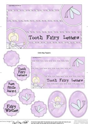Tooth Fairy Bag Toppers Tags & Greetings