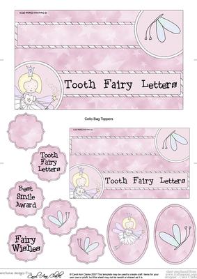 Tooth Fairy Bag Toppers Tags & Greetings
