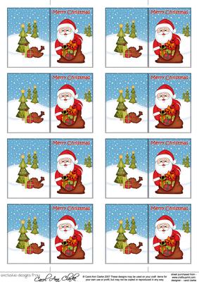 Santa's Sack Christmas Gift Tags
