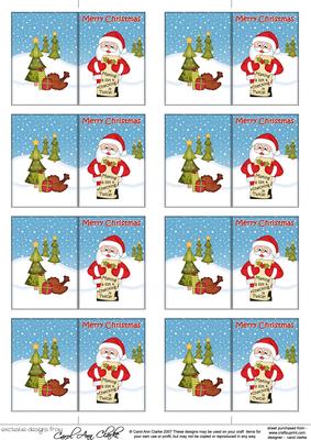 Santa's List Christmas Gift Tags